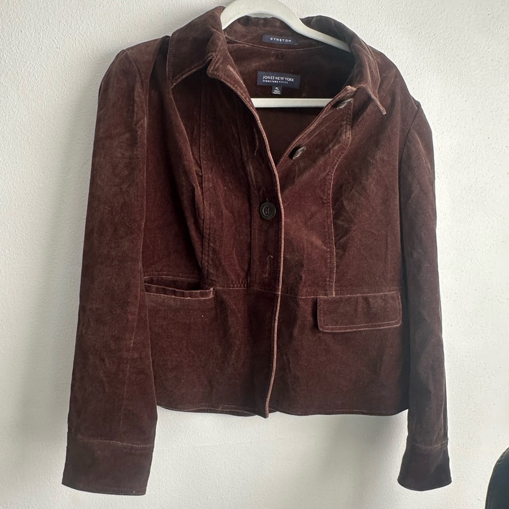 Jones New York Chocolate Brown Corduroy Blazer